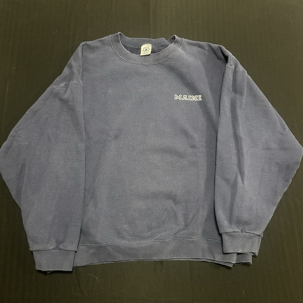 Vintage Delta Pro Weight Maine Ogunquit Crewneck Sweatshirt Men's 2XL Blue 90s